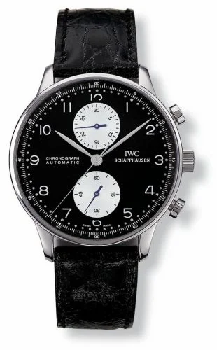 IWC Portuguese Chrono-Automatic Stainless Steel / Reverse Panda IW3714-04 (3714-04, IW371404)